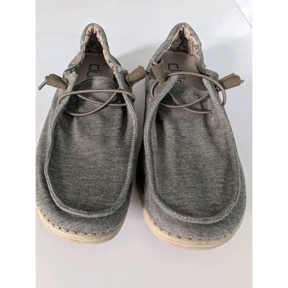 Hey Dude Wendy Stretch Steppa Men's Size 12 EU 43 Casual Slip On Loafers Gray...